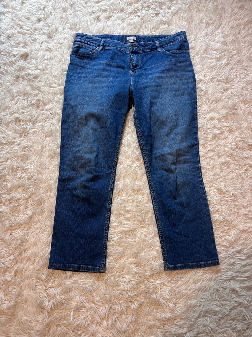 J. Jill Women's Dark Blue Straight-Leg Jeans